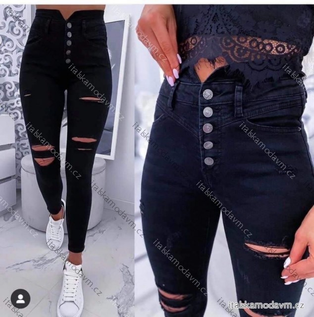 Rifle jeans dlouhé dámské (XS-XL) Moongirl MA521LA8169A/DR černá 26