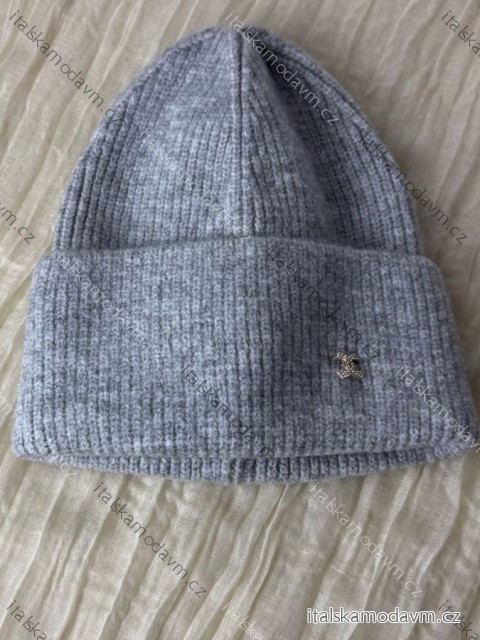 Čepice zimní dámská (ONE SIZE) POLSKÁ MÓDA IM825ZITA/DUR ONE SIZE šedá
