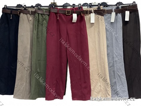 Nohavice elegantné s opaskom dámske (S/M/L ONE SIZE) TALIANSKA MÓDA IMC25566