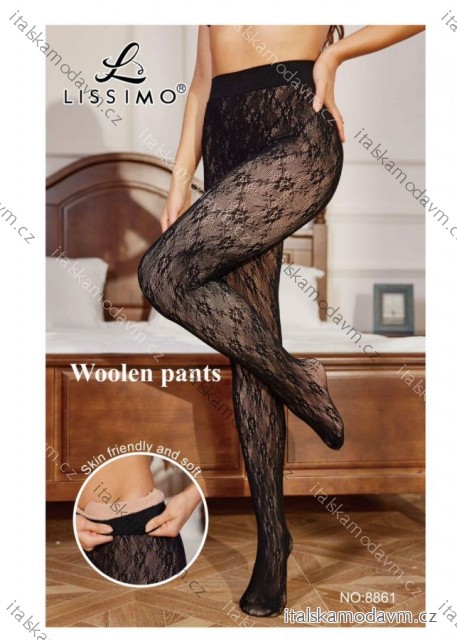 Kalhoty punčochové zateplené dámské (S/M ONE SIZE) ITALSKÁ MÓDA IMM24M8861