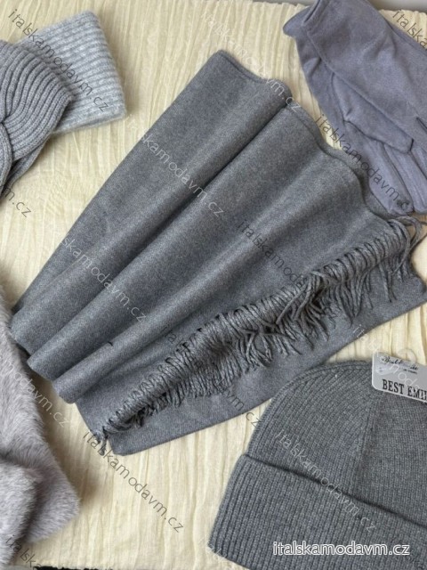 Šála podzimní zimní dámská (ONE SIZE) QGT TREND LIS25SH-2099/DUR ONE SIZE šedá
