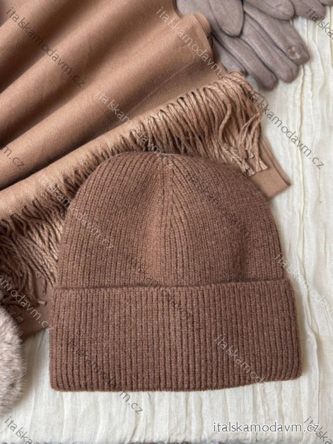 Čiapka zimná dámska (ONE SIZE) BEST EMÍLIA LIS25MZ-538/DUR ONE SIZE hnedá camel
