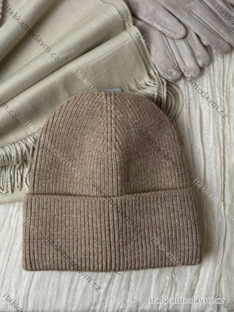 Čiapka zimná dámska (ONE SIZE) BEST EMÍLIA LIS25MZ-538/DUR ONE SIZE hnedá svetlá