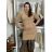 Šaty úpletové carmen s rolákem dlouhý rukáv dámské (S/M, L/XL ONE SIZE) ITALSKá IM422A-82356/DR S/M Černá