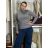 Sveter tenký s rolákom dlhý rukáv dámsky HANNAH (S/M/L ONE SIZE) TALIANSKA MÓDA IMPLP2532030050/DUR S/M/L šedá
