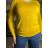 Svetr úpletový dlhý rukáv dámsky LUCY (S/M/L) TALIANSKA MODA MB21255817-18/DUR S/M/L žlutá hořčicová