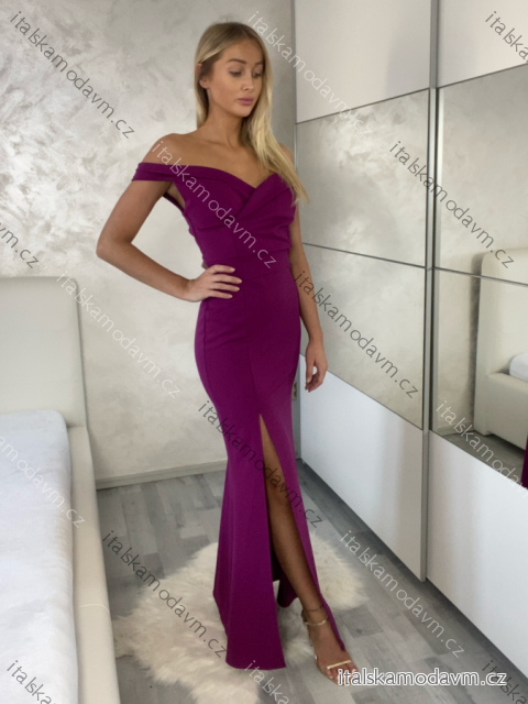 Šaty elegantné spoločenské carmen dlhé dámske (XS/S/M/L ONE SIZE) TALIANSKA MÓDA IM322063