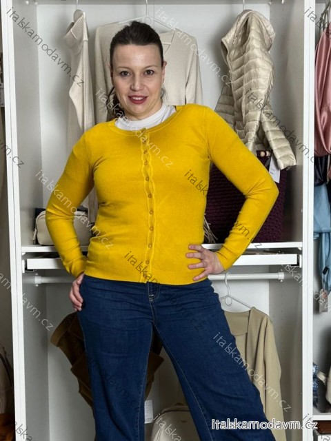 Sveter tenký na gombíky dlhý rukáv dámsky (S/M/L ONE SIZE) TALIANSKA MóDA IMM22Fd5803/DR