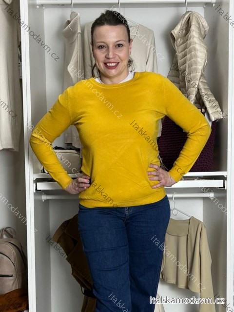 Sveter úpletový dlhý rukáv dámsky (S/M/L ONE SIZE) TALIANSKA MóDA IMM22Fd5816/DU