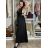 Šaty společenské variabilní vázání saténové dámské MARCELA (XS/S/M ONE SIZE) ITALSKÁ MÓDA IMWGB252250/DR černá, S/M/L