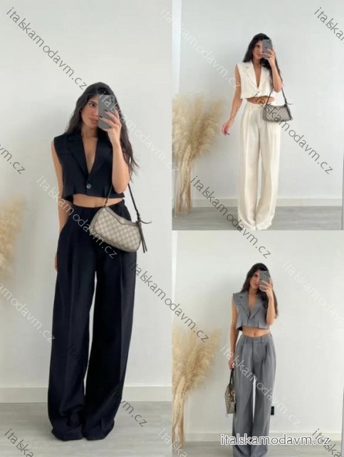Nohavice elegantné oversize dámske (XS/S/M ONE SIZE) TALIANSKA MÓDA IMM25M39568M35555