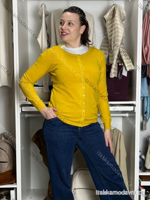 Svetr úpletový na knoflíky dlhý rukáv dámsky ANDY (S/M/L) TALIANSKA MODA MB21255819-18/DUR