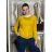 Svetr úpletový na knoflíky dlhý rukáv dámsky ANDY (S/M/L) TALIANSKA MODA MB21255819-18/DUR S/M/L žlutá hořčicová