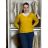 Svetr úpletový na knoflíky  dlouhý rukáv dámský SANDY (S/M/L) ITALSKÁ MODA MB21255818-18/DUR S/M/L žlutá hořčicová