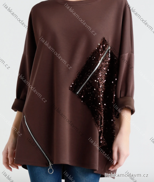 Tunika 3/4 dlhý rukáv dámska (S/M/L ONE SIZE) TALIANSKA MÓDA IMPLI2507441