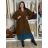 Kabát teplý oversize dlhý rukáv dámsky (M/L/XL ONE SIZE) TALIANSKA MÓDA IMD25260