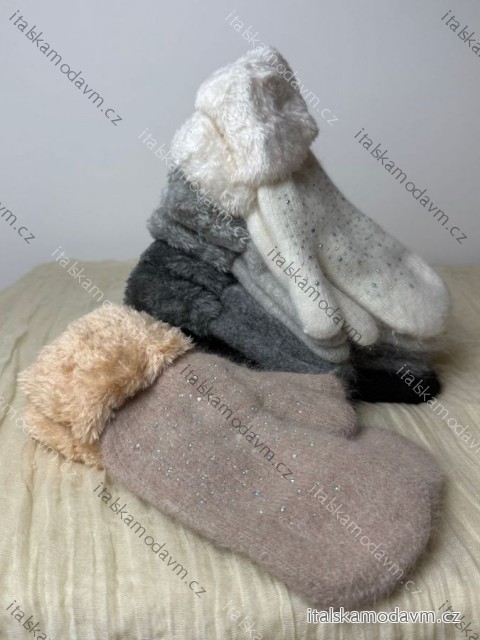 Rukavice palcové s kožúškom dámske (ONE SIZE) AURA.VIA AURA25NK5577/DUR