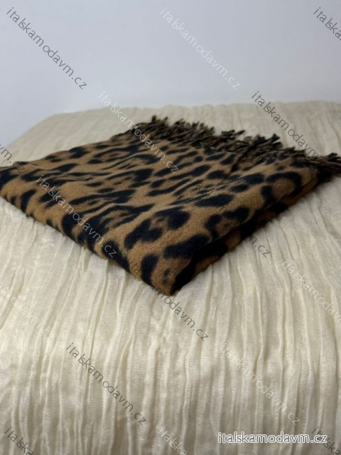 Šál teplá malá dámska leopard (ONE SIZE) ORCHIDEJ ORC25KX110-20/8DUR ONE SIZE hnědá camel