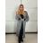 Cardigan dlhý pletený dlhý rukáv dámsky (S/M/L ONE SIZE) TALIANSKA MÓDA IMPLI258091/DU -   šedá tmavá -   S/M/L