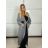 Cardigan dlhý pletený dlhý rukáv dámsky (S/M/L ONE SIZE) TALIANSKA MÓDA IMPLI258091/DU -   šedá tmavá -   S/M/L
