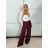 Kalhoty elegantní dámské (S/M/L ONE SIZE) ITALSKÁ MÓDA IMM25M18172/DU -   vínová -   S/M/L