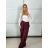 Kalhoty elegantní dámské (S/M/L ONE SIZE) ITALSKÁ MÓDA IMM25M18172/DU -   vínová -   S/M/L