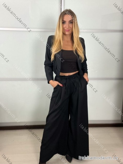 Nohavice dlhé s opaskom dámske (S/M/L ONE SIZE) TALIANSKA MÓDA IMM25M12825/DU