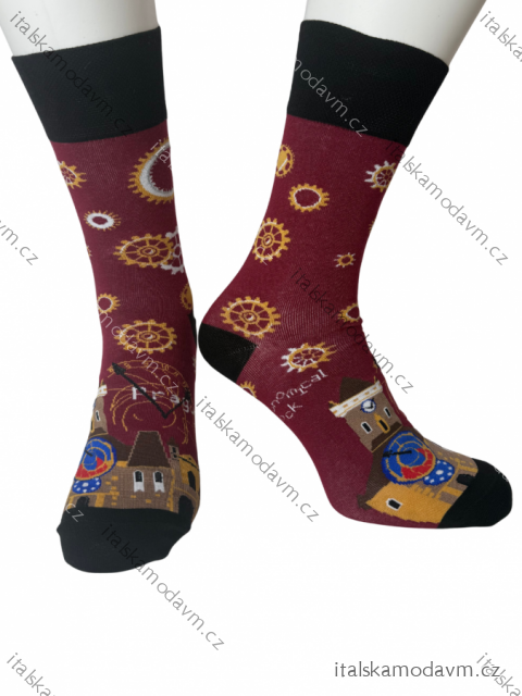 Ponožky veselé praha pánske (,41-43,44-46) POLSKÁ MÓDA DPP23011/DR