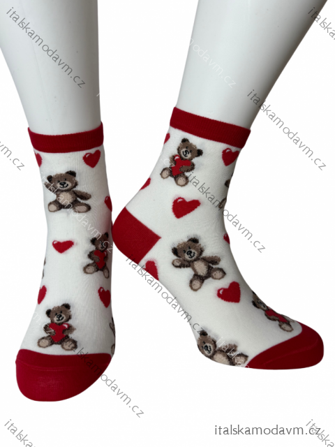Ponožky slabé veselé valentín dámske (37-41) POLSKÁ MÓDA DPP25201/DR