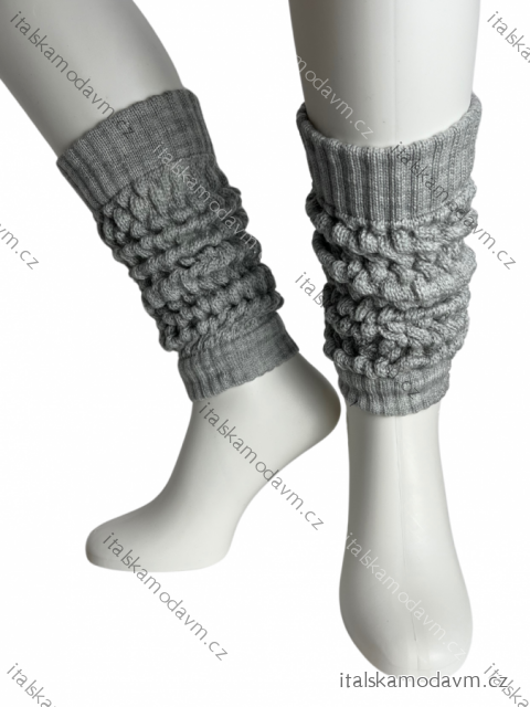 Dámske pletené návleky na nohy (ONE SIZE) POLSKÁ MÓDA DPP25823/DR šedá
