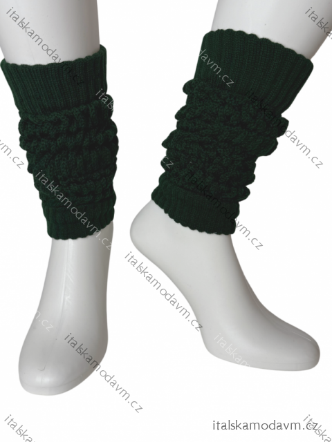 Dámské pletené návleky na nohy (ONE SIZE) POLSKÁ MÓDA DPP25823/DR zelená smaragdová