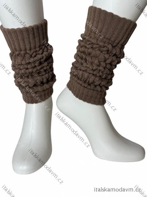 Dámské pletené návleky na nohy (ONE SIZE) POLSKÁ MÓDA DPP25823/DR ONE SIZE hnědá světlá