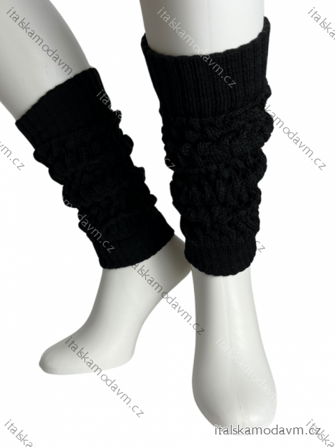 Dámské pletené návleky na nohy (ONE SIZE) POLSKÁ MÓDA DPP25823/DR ONE SIZE Černá