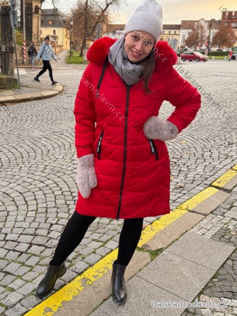 Kabát zimný nadrozmer dámsky (S-2XL) SKORP HH-2408/DUR M červená