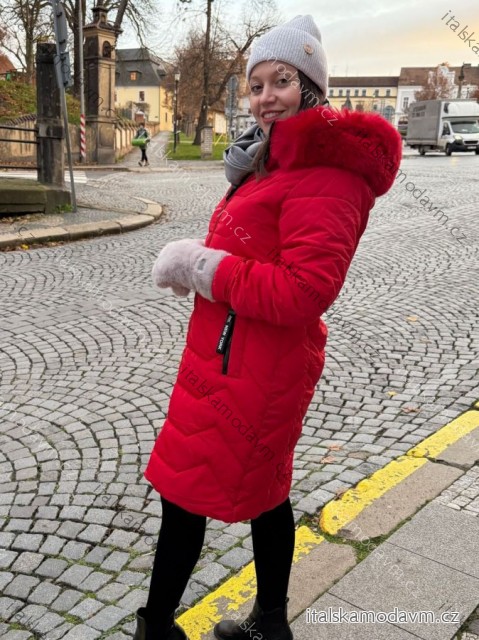 Kabát zimní nadrozměr dámský (S-2XL) SKORP HH-2408/DUR S červená