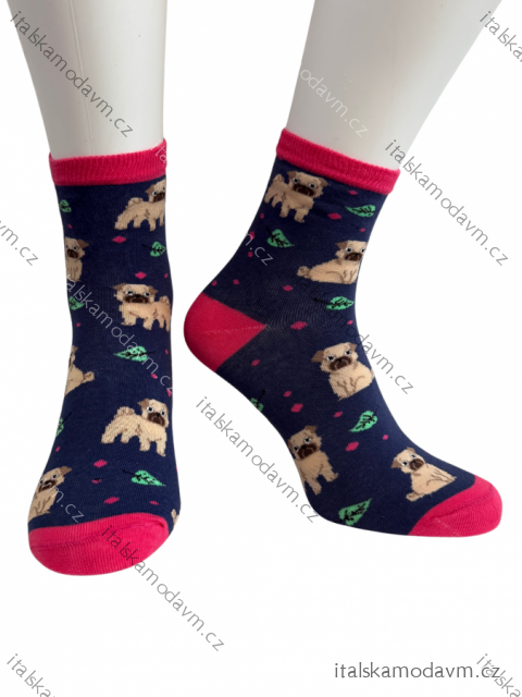 Ponožky  veselé  slabé dámské pes(37-41) POĽSKÁ MÓDA DPP21010/DR