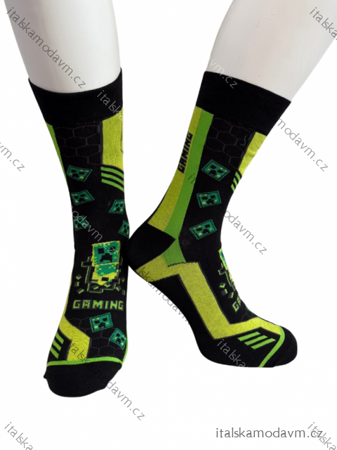 Ponožky veselé obrázkové slabé gaming pánske pre parenov (41-43,44-46) POLSKÁ MODA DPP250831/DR