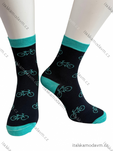 Ponožky kotníkové slabé veselé cyklistické dětské dámské (36-38) POLSKÁ MÓDA DPP250832/DR
