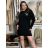 Šaty krátke voľnočasové teplé oversize dlhý rukáv dámske LA (M/L/XL ONE SIZE) TALIANSKA MÓDA IMD25204