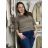 Sveter úpletový 3/4 dlhý rukáv dámske (S/M/L ONE SIZE) TALIANSKA MÓDA IM5252422/DU M / L vínová