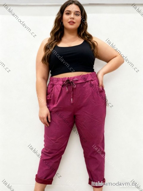 Nohavice strečové teplé 3/4 krátke dámske (S/M/L ONE SIZE) TALIANSKA MÓDA IM425834