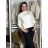 Svetr úpletový 3/4 dlouhý rukáv dámský (S/M/L ONE SIZE) ITALSKÁ MÓDA IMM24M5986-1/DU -   bílá -   S/M/L