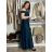 Šaty elegantní dlouhé bez rukávu dámské ADELE (M/L/XL ONE SIZE) ITALSKá MóDA IM4251147/DUR M/L/XL tyrkysová