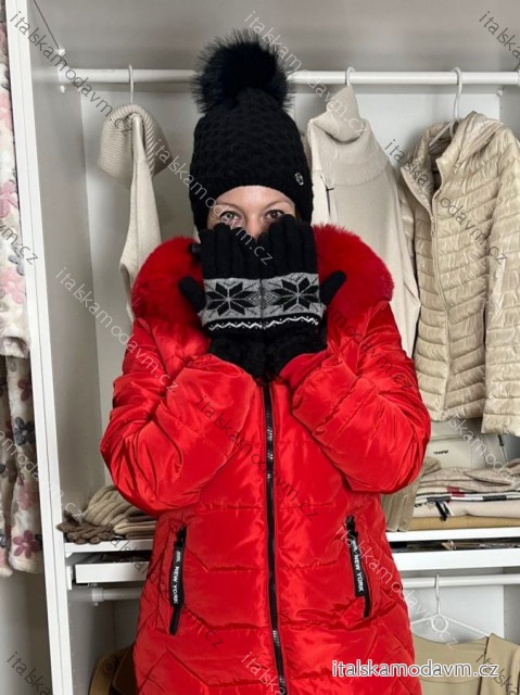 Rukavice prstové dámské (ONE SIZE) AURA. VIA NK6878/DUR ONE SIZE Černá