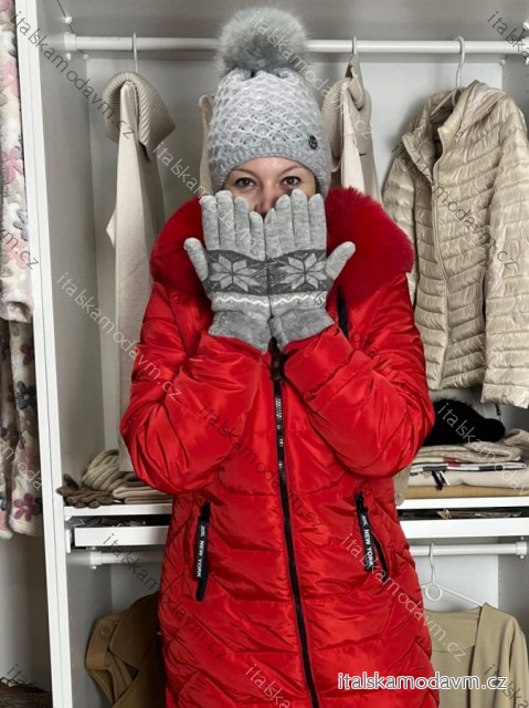 Rukavice prstové dámské (ONE SIZE) AURA. VIA NK6878/DUR ONE SIZE šedá světlá