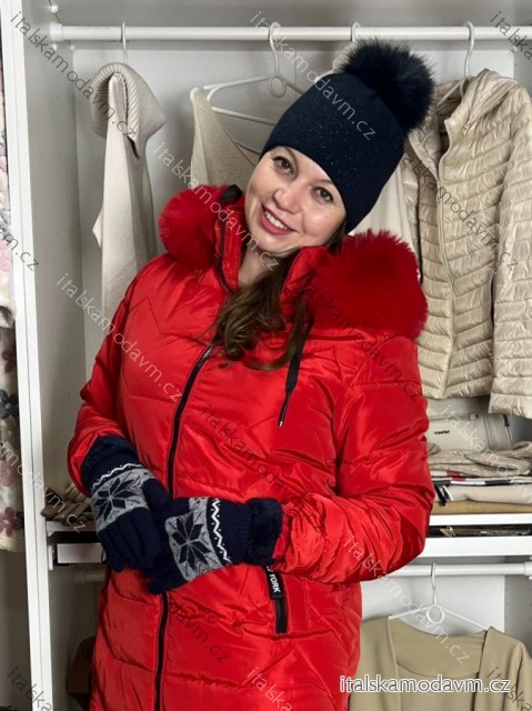 Čepice zimní dámská (ONE SIZE) VEILO POLSKÁ VÝROBA PV922430/DUR ONE SIZE tmavě modrá