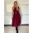 Šaty dlhé elegantné bez rukávov dámske (S/M ONE SIZE) TALIANSKA MÓDA IMPDY25MDUE24796/DUR -   vínová -   S/M/L