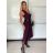 Šaty dlhé elegantné bez rukávov dámske (S/M ONE SIZE) TALIANSKA MÓDA IMPDY25MDUE24796/DUR -   vínová -   S/M/L