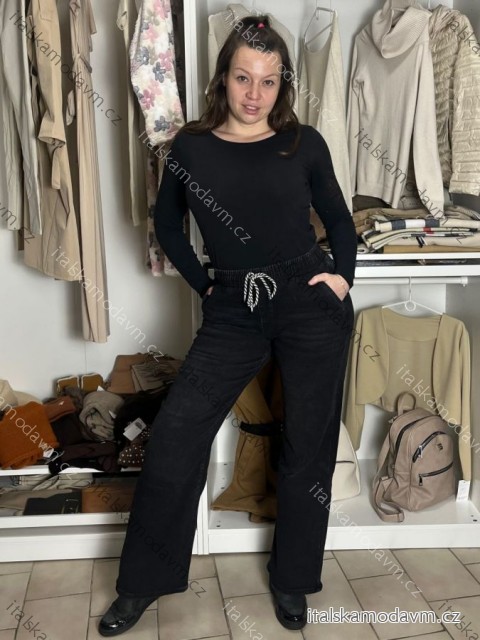 Rifle dlouhé dámské (S-2XL) MOON GIRL MOG25KL563-2/DU S čierna