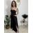Overal dlouhý elegantní carmen na ramínka dámský (XS/S/M ONE SIZE) ITALSKÁ MÓDA IMWHP25956/DUR hnědá XS/S/M